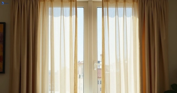 Dusty and dull curtains in tarneit-vic before steam cleaning